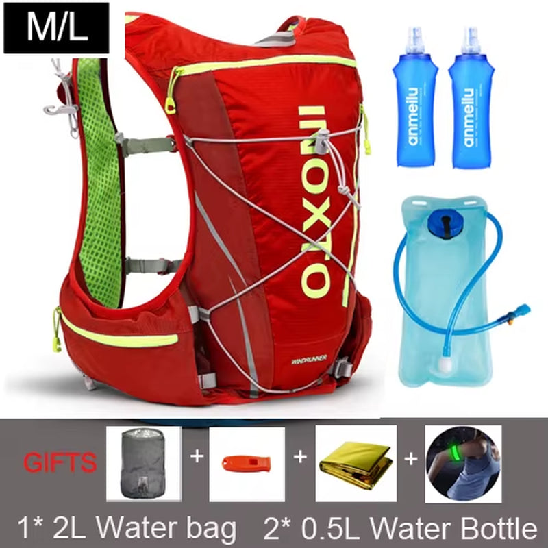 Running Hydration Vest Backpack Men Women Outdoor Sport Backpacks Trail Marathon Jogging Hiking Rucksack with Water Bag Flask