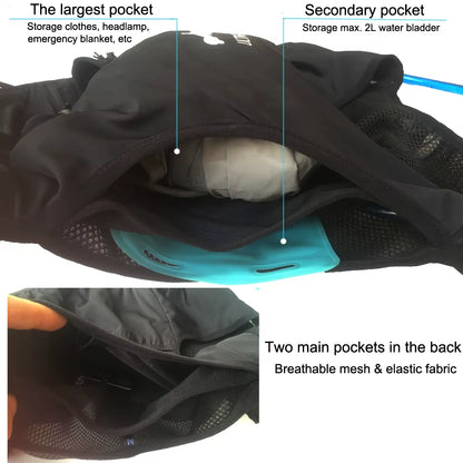 Hydration Running Backpack Vest Trail Run Pack Lightweight Marathon Race Sports Bag 8L