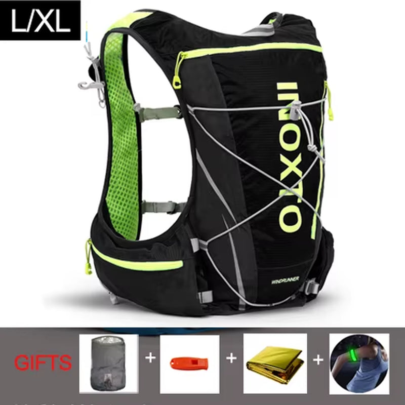Running Hydration Vest Backpack Men Women Outdoor Sport Backpacks Trail Marathon Jogging Hiking Rucksack with Water Bag Flask