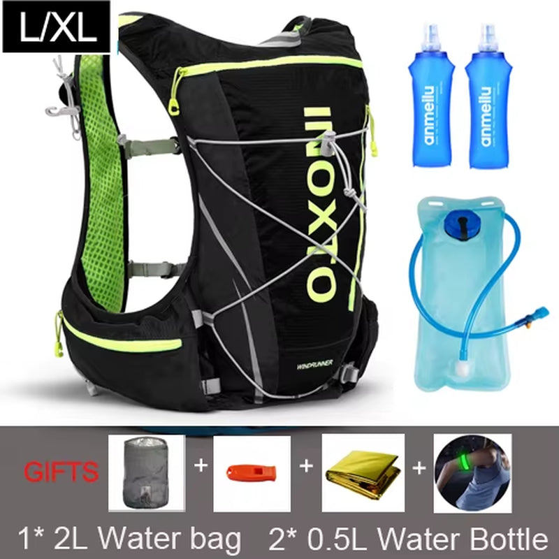 Running Hydration Vest Backpack Men Women Outdoor Sport Backpacks Trail Marathon Jogging Hiking Rucksack with Water Bag Flask