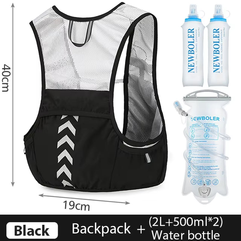 Outdoor Trail Running Backpack Ultralight Running Race Hydration Vest Marathon Bicycle Bag for Women Men Marathon Cycling Hiking