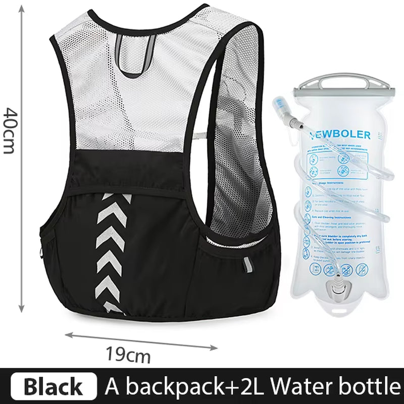 Outdoor Trail Running Backpack Ultralight Running Race Hydration Vest Marathon Bicycle Bag for Women Men Marathon Cycling Hiking