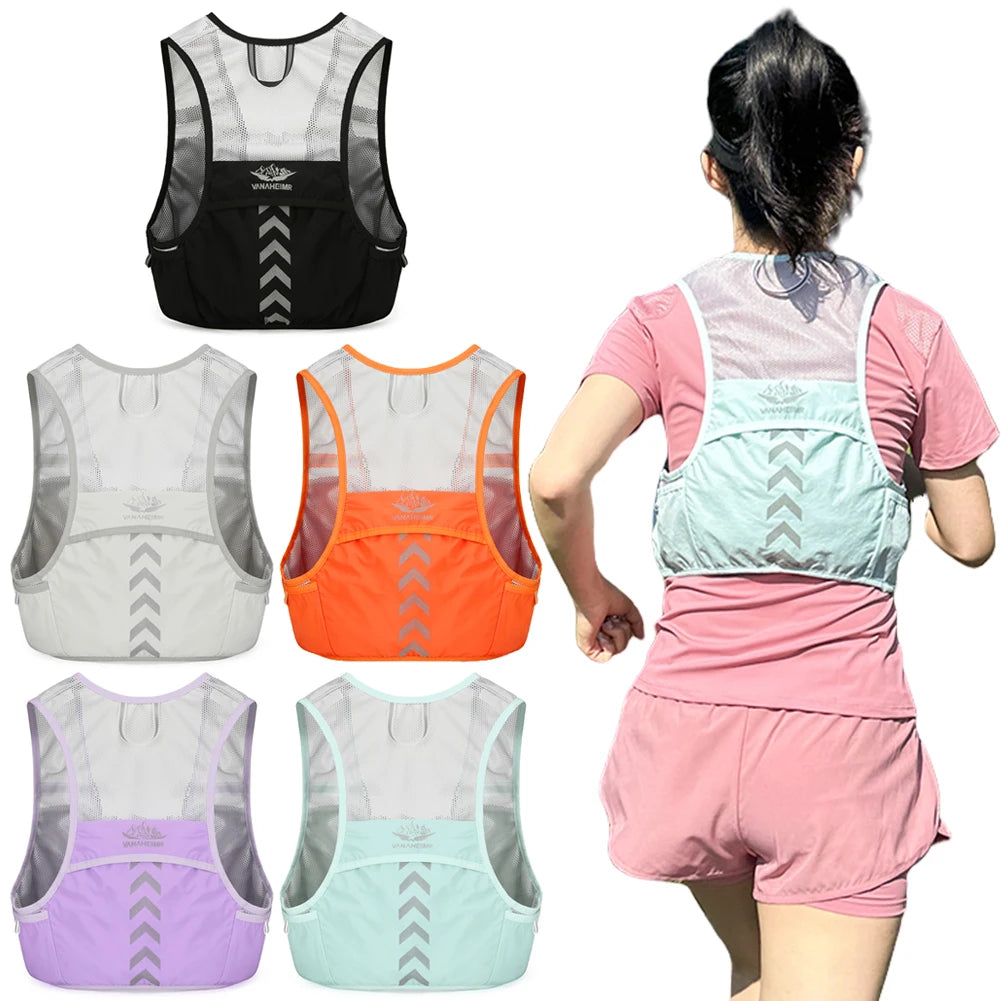 Outdoor Trail Running Backpack Ultralight Breathable Hydration Vest Running Bag Marathon Bicycle Bag for Marathon Cycling Hiking