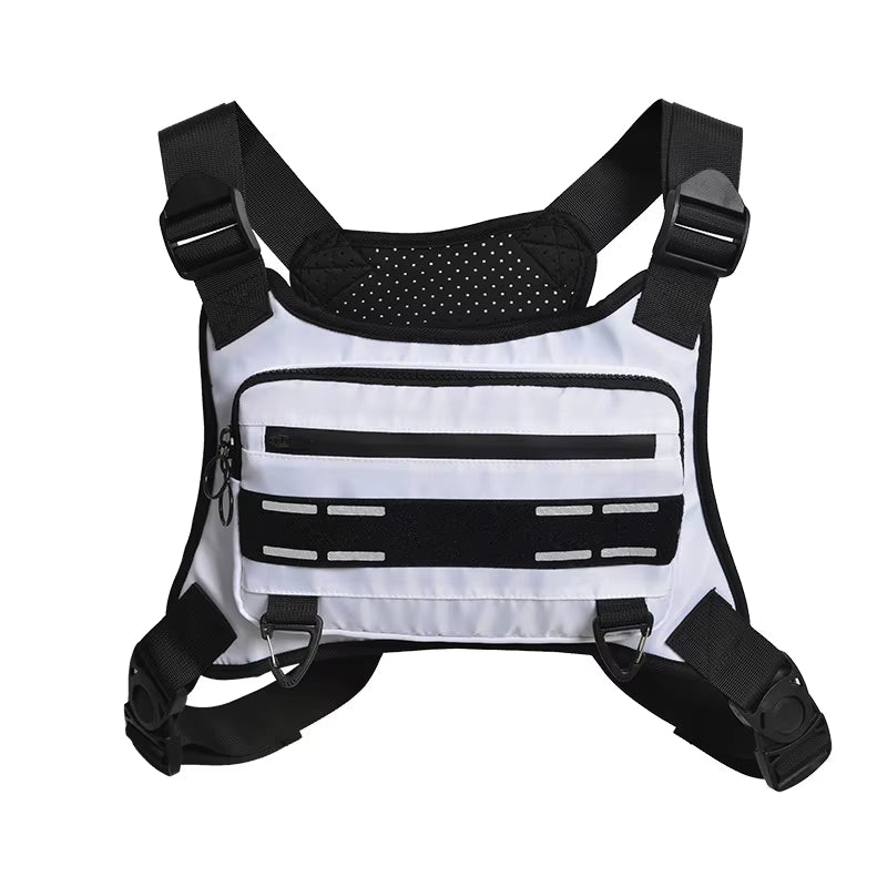 Sports Chest Bag Water Resistant Lightweight Front Chest Pack Running Vest Bag with Built-In Phone Holder Extra Storage 가방 Bolsa