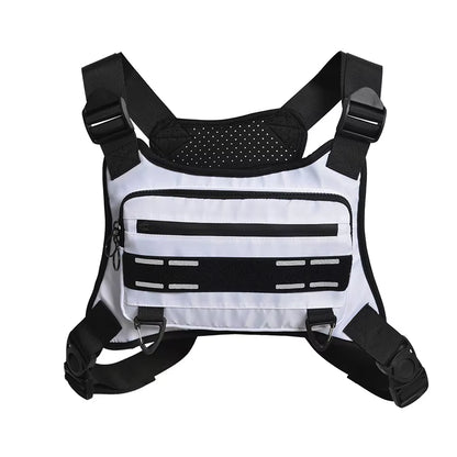 Sports Chest Bag Water Resistant Lightweight Front Chest Pack Running Vest Bag with Built-In Phone Holder Extra Storage 가방 Bolsa
