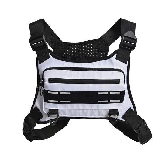 Sports Chest Bag Water Resistant Lightweight Front Chest Pack Running Vest Bag with Built-In Phone Holder Extra Storage 가방 Bolsa