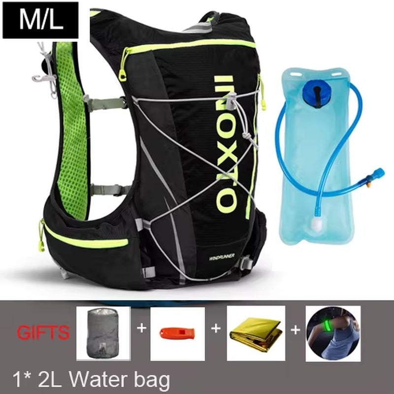 Running Hydration Vest Backpack Men Women Outdoor Sport Backpacks Trail Marathon Jogging Hiking Rucksack with Water Bag Flask