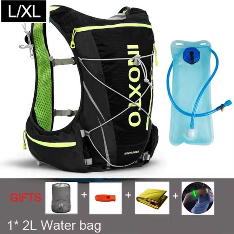Running Hydration Vest Backpack Men Women Outdoor Sport Backpacks Trail Marathon Jogging Hiking Rucksack with Water Bag Flask