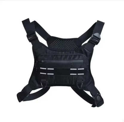 Sports Chest Bag Water Resistant Lightweight Front Chest Pack Running Vest Bag with Built-In Phone Holder Extra Storage 가방 Bolsa