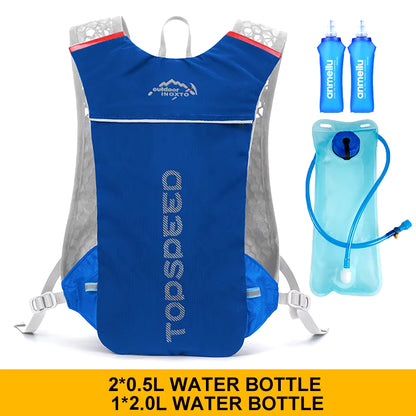 Outdoor Trail Running 5L Ultralight Backpack Hydration Jogging Vest Men Breathable Marathon Bicycle Bag Water Bottle 500ML