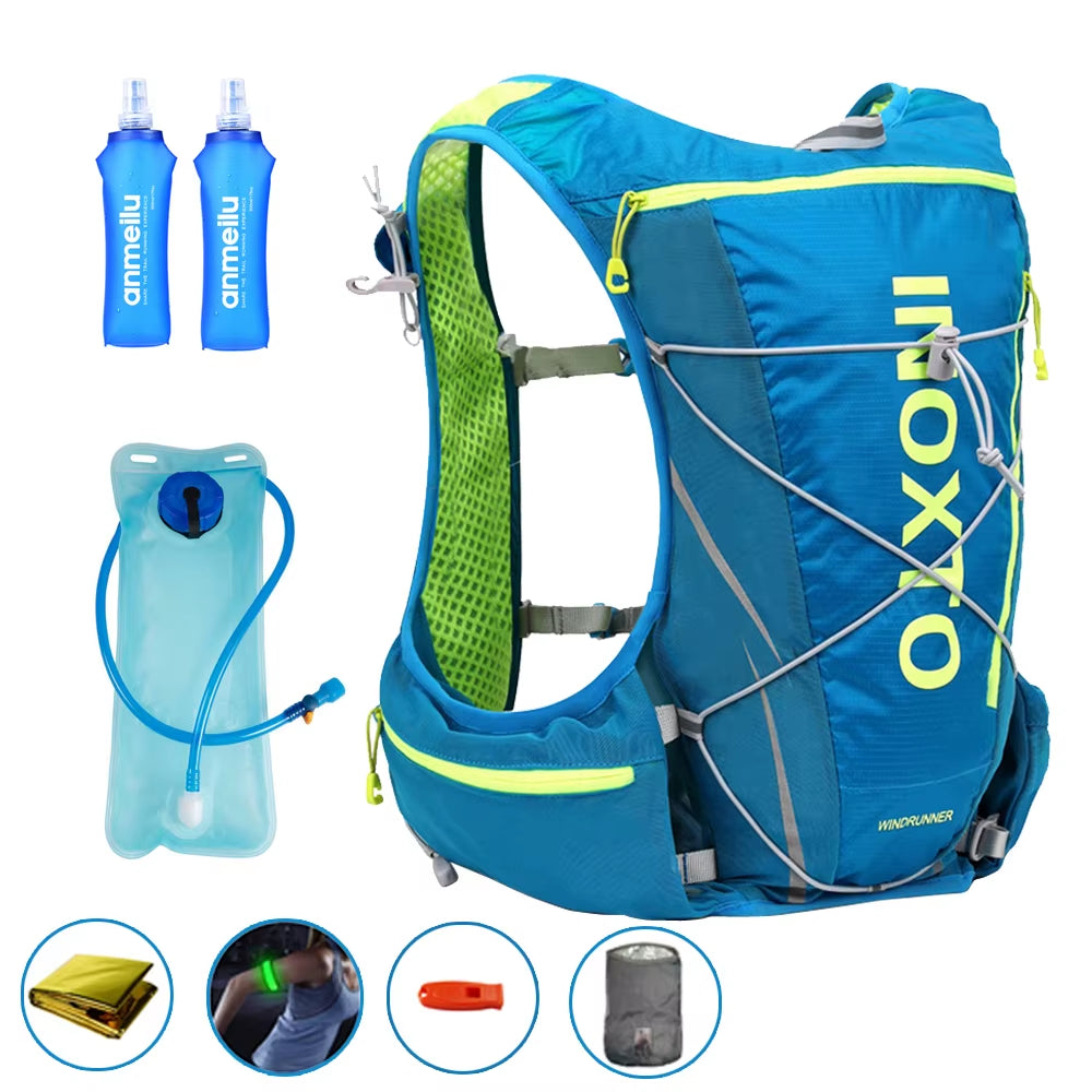 Running Hydration Vest Backpack Men Women Outdoor Sport Backpacks Trail Marathon Jogging Hiking Rucksack with Water Bag Flask