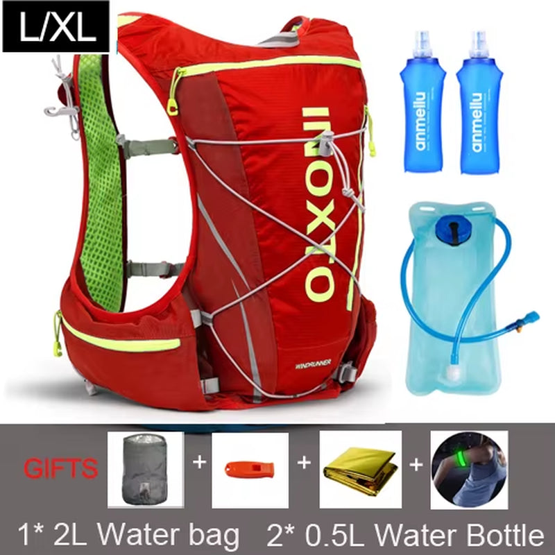 Running Hydration Vest Backpack Men Women Outdoor Sport Backpacks Trail Marathon Jogging Hiking Rucksack with Water Bag Flask