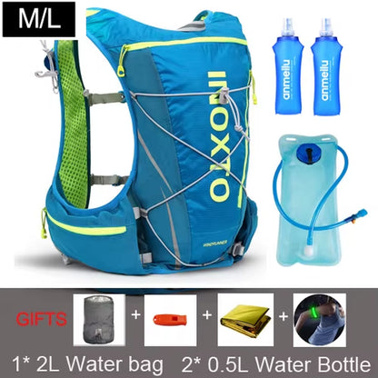 Running Hydration Vest Backpack Men Women Outdoor Sport Backpacks Trail Marathon Jogging Hiking Rucksack with Water Bag Flask
